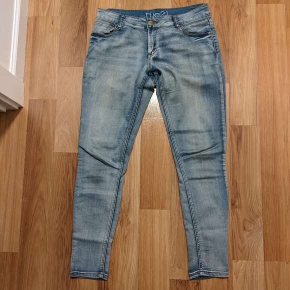 3/25 Light wash Low-rise Stretch Jeggings - Picture 2 of 7